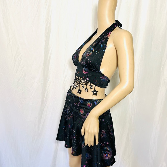 Stars and Moons Galaxy Celestial Rave  Festival Outfit - Picture 3 of 6
